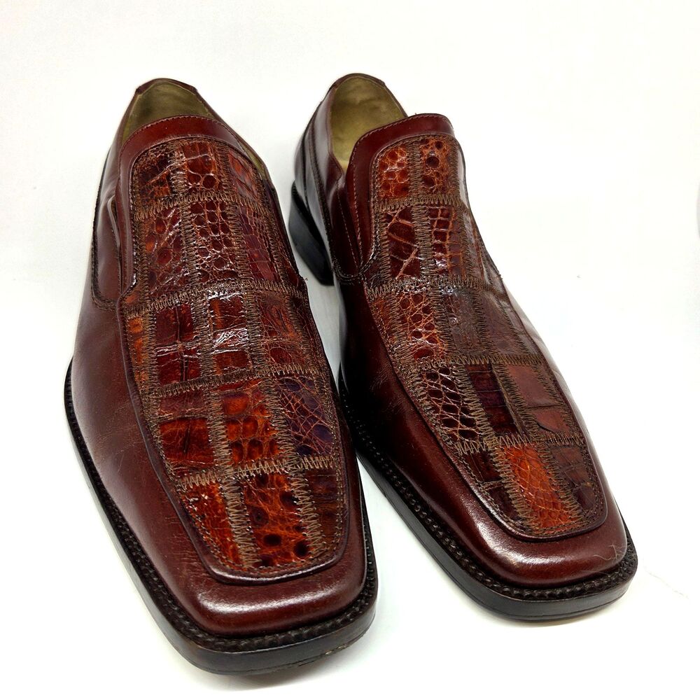 Steve Harvey Exotic Skin Patchwork Loafer Dress Shoes Men’s Size 11